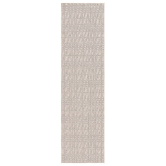 SAFAVIEH Martha Stewart Geometric Indoor/Outdoor Runner Rug, Ivory, 2' x 7'