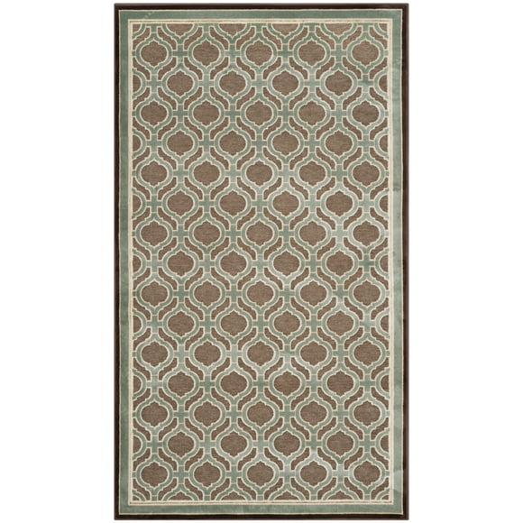 SAFAVIEH Martha Stewart Geometric Quatrefoil Bordered Area Rug, Arrowroot, 2'7" x 4'