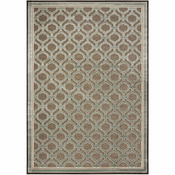 SAFAVIEH Martha Stewart Geometric Quatrefoil Bordered Area Rug, Arrowroot, 6'7" x 9'2"
