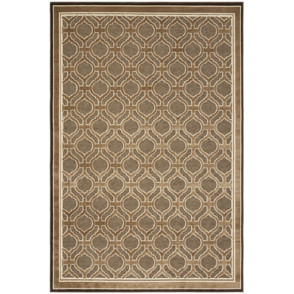 SAFAVIEH Martha Stewart Geometric Quatrefoil Bordered Area Rug, Spud, 3'3" x 5'7"