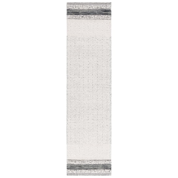 SAFAVIEH Martha Stewart Geometric Runner Rug, Ivory/Grey, 2'3" x 9'