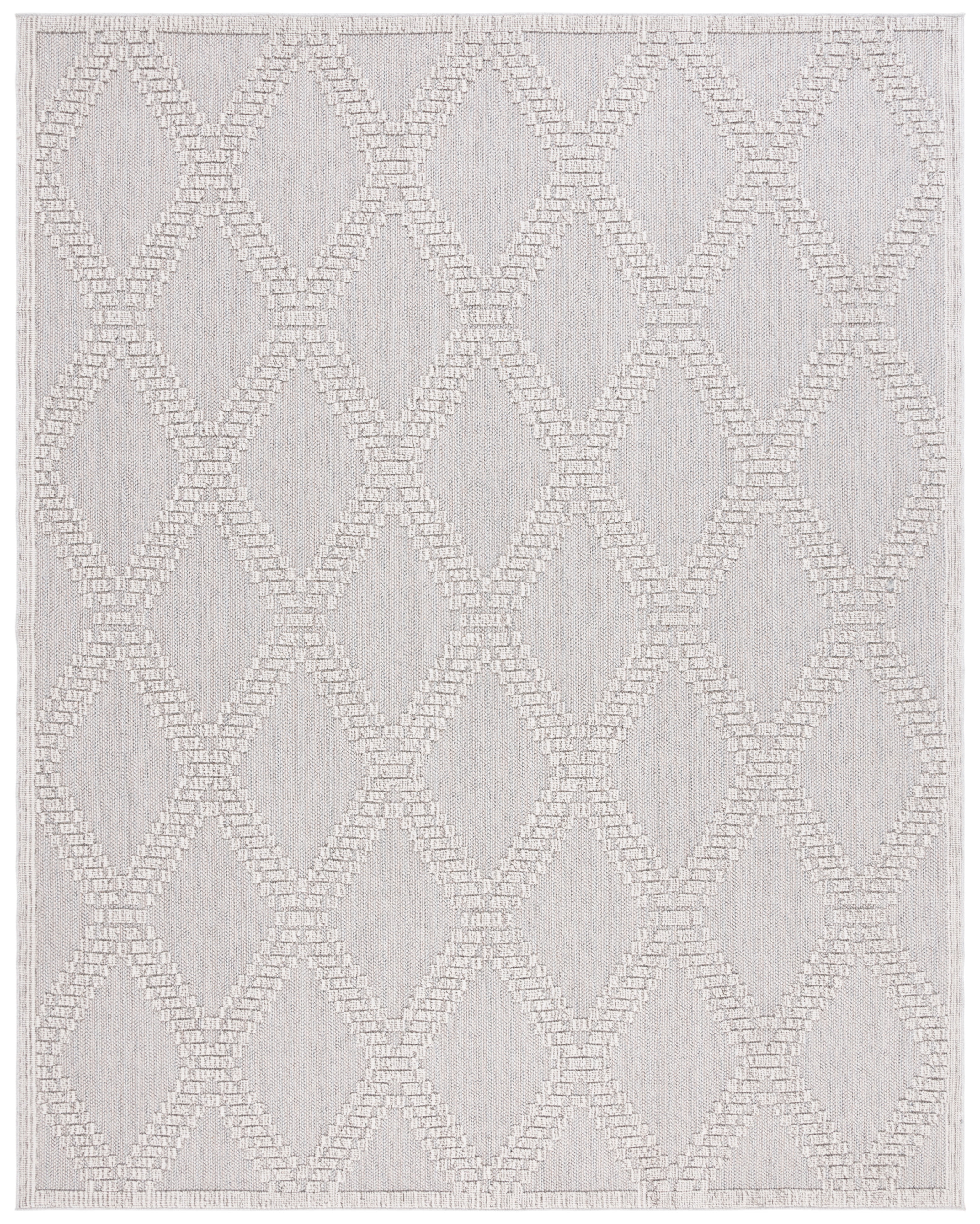 Gray 9' x 12' Synthetic Flat Woven Indoor/Outdoor Rug