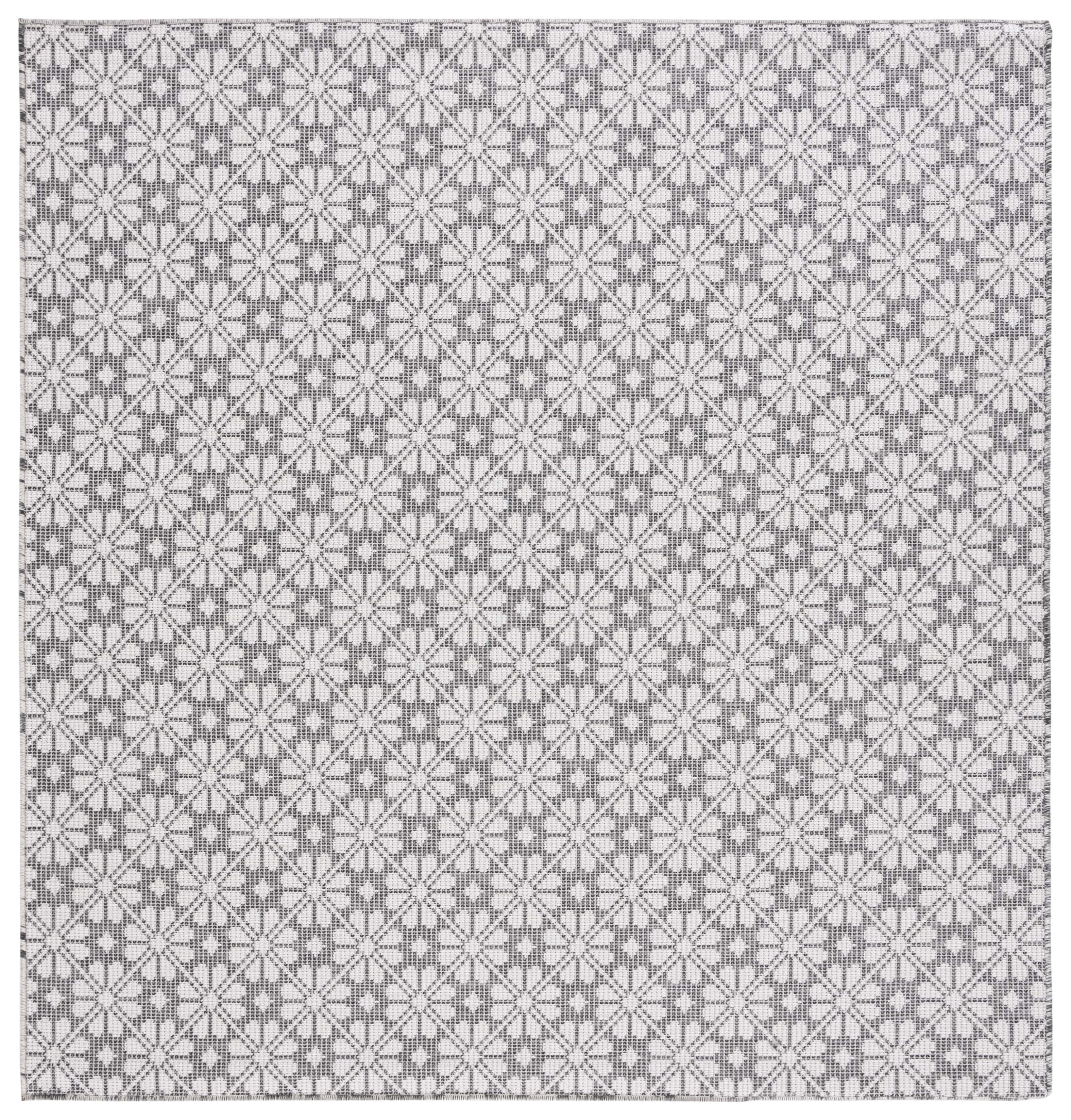 SAFAVIEH Martha Stewart Hampton Caroline Diamond Area Rug, Black, 6'5" x 6'5" Square