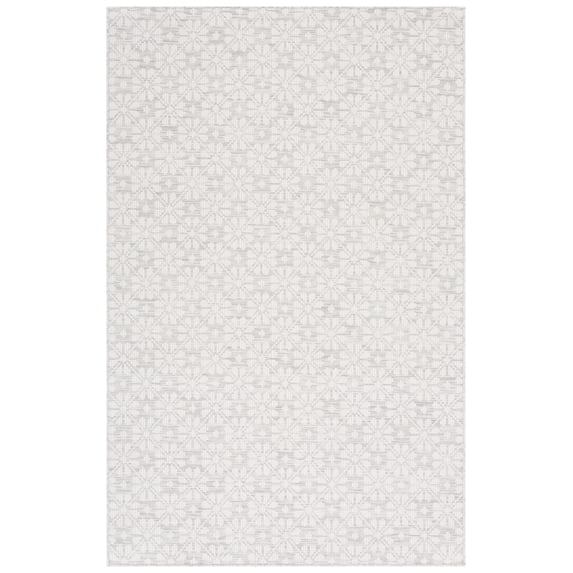 SAFAVIEH Martha Stewart Hampton Caroline Diamond Area Rug, Grey/Ivory, 4' x 6'