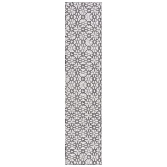 SAFAVIEH Martha Stewart Hampton Caroline Diamond Runner Rug, Black, 2' x 9'