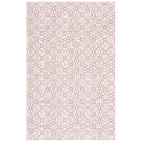 SAFAVIEH Martha Stewart Hampton Diamond Indoor/Outdoor Area Rug, Light Pink/Multi, 8' x 10'