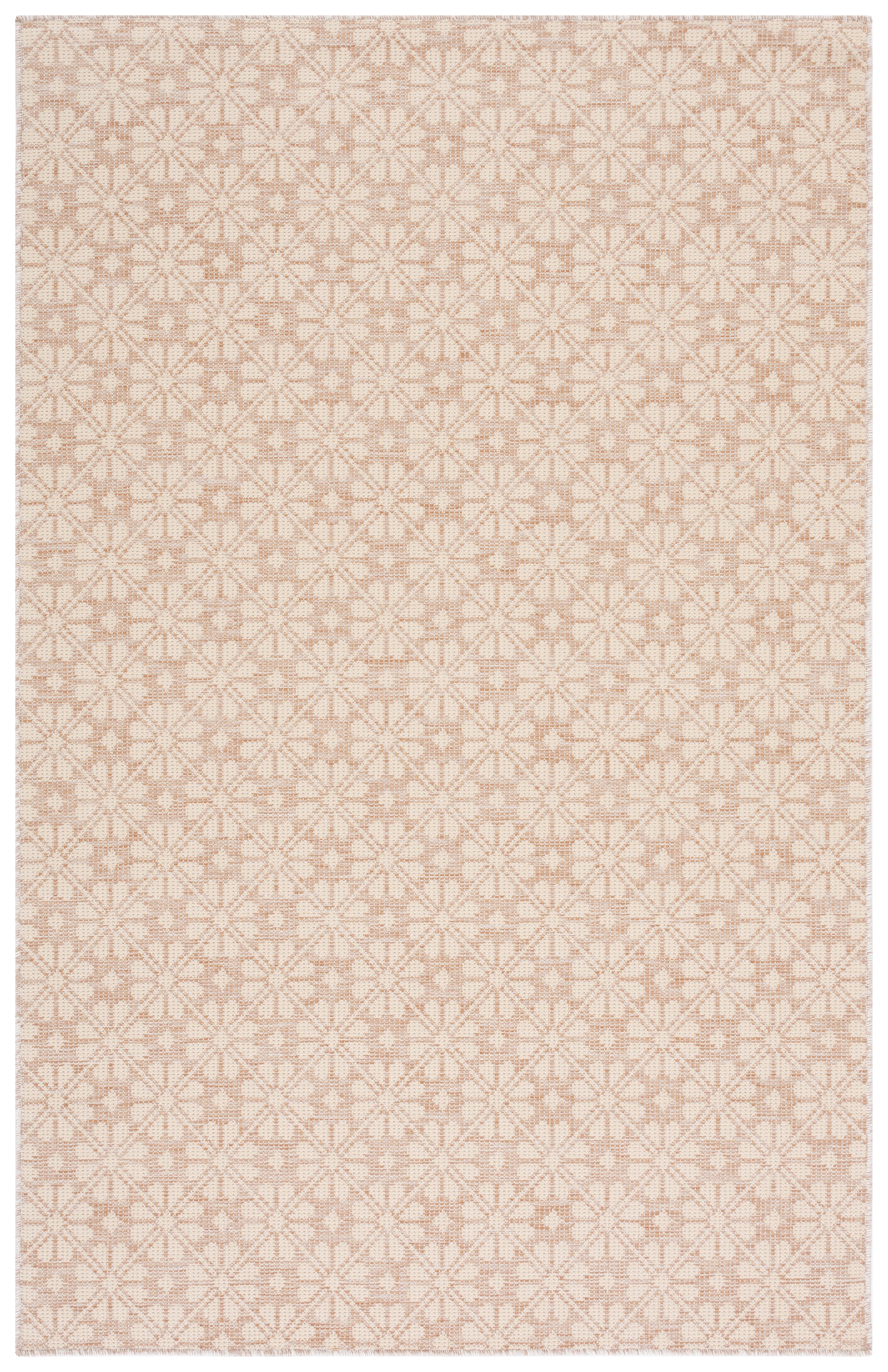 Martha Stewart Natural Beige 77" Hand-Knotted Synthetic Area Rug
