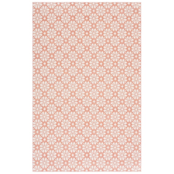 SAFAVIEH Martha Stewart Hampton Diamond Indoor/Outdoor Area Rug, Terracotta, 5'1" x 7'6"