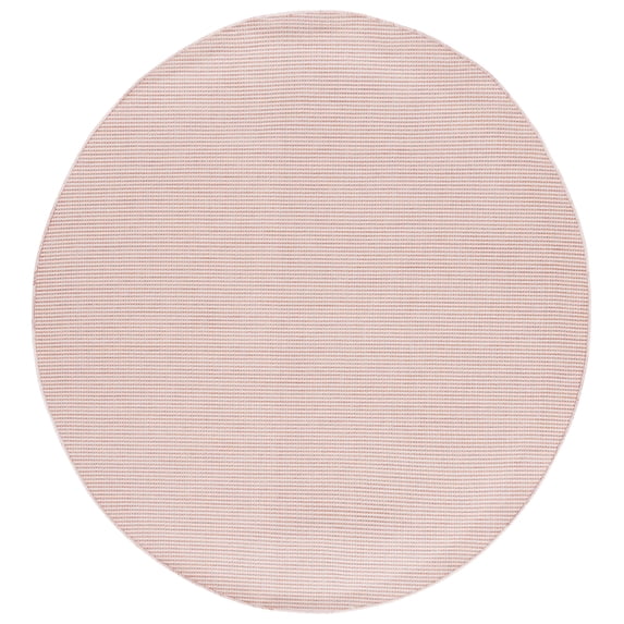 SAFAVIEH Martha Stewart Hampton Solid Indoor/Outdoor Area Rug, Beige/Terracotta, 6'5" x 6'5" Round