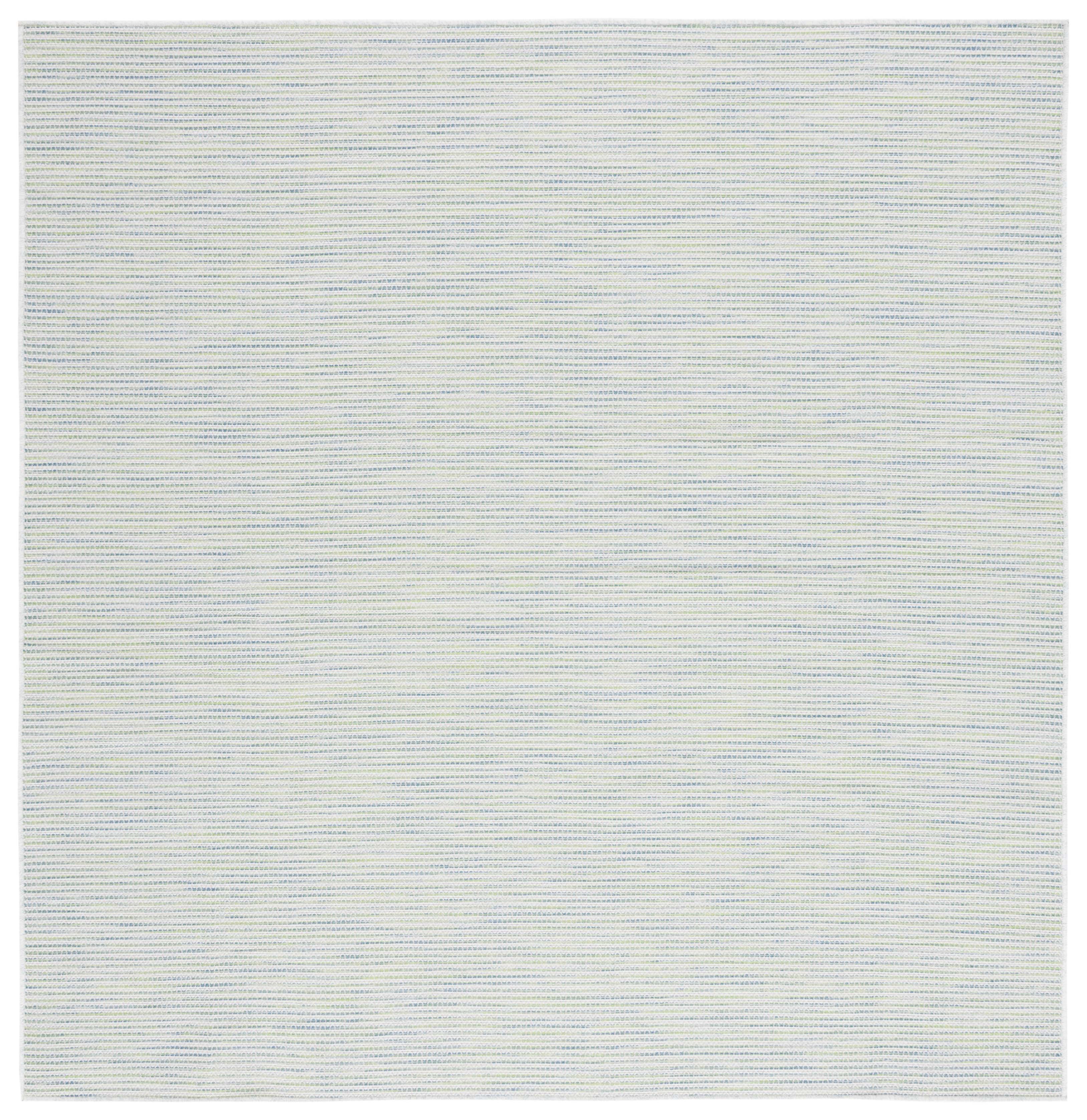 Silvestra Grey/Blue Abstract Square Indoor/Outdoor Rug 6'5"