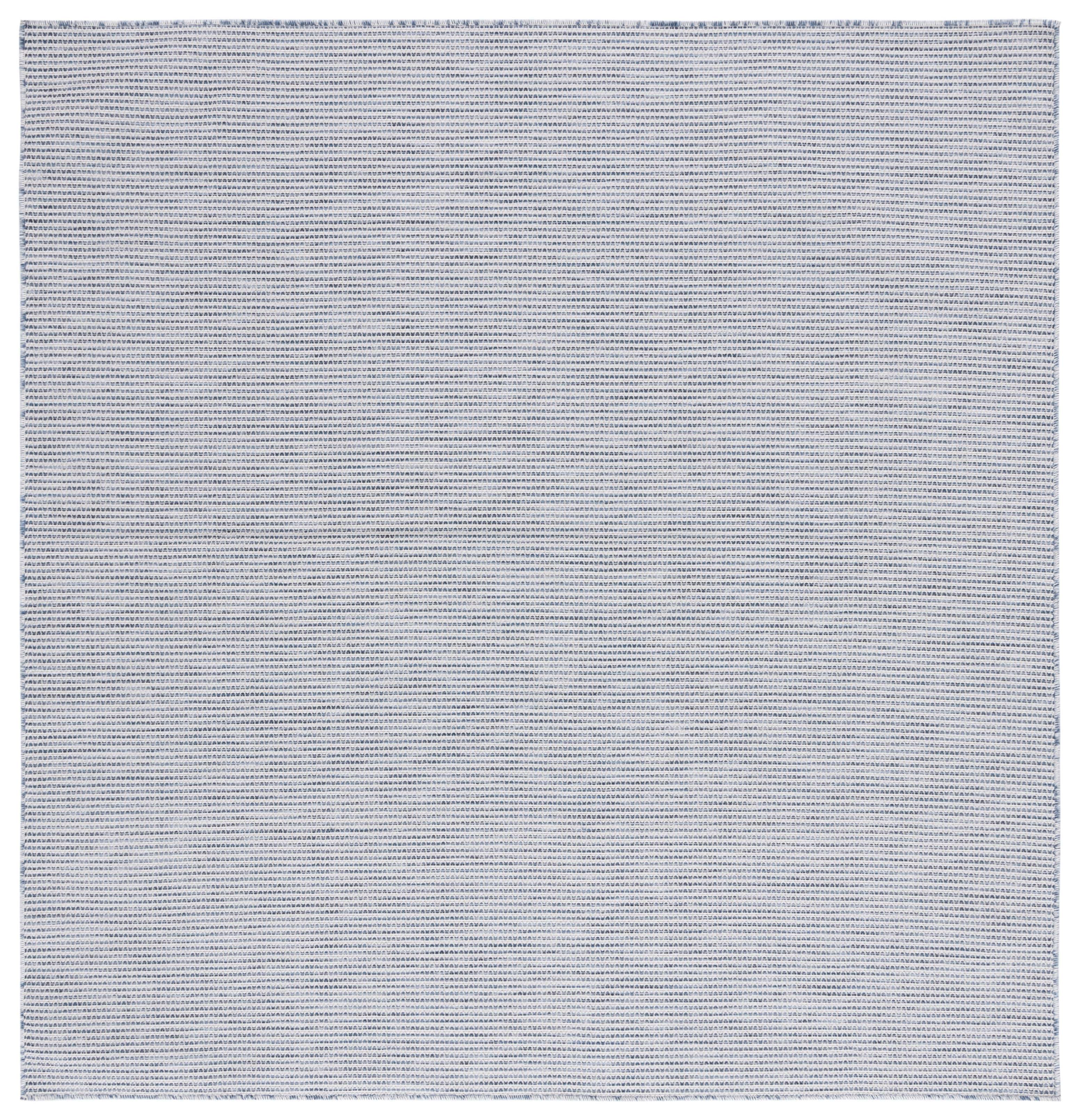 Navy Square Tufted Synthetic 77" Indoor/Outdoor Area Rug