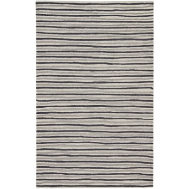 SAFAVIEH Martha Stewart Hand Drawn Stripe Area Rug, Wampum Purple, 2'6" x 4'3"