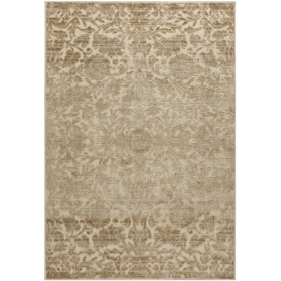 SAFAVIEH Martha Stewart Heritage Bloom Damask Area Rug, Dune, 3'3" x 5'7"