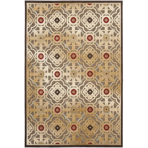 SAFAVIEH Martha Stewart Imperial Palace Geometric Area Rug, Nutmeg, 2'7" x 4'