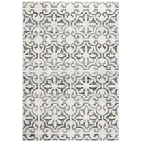 SAFAVIEH Martha Stewart Isabella Clover Area Rug, Grey/Ivory, 8' x 10'