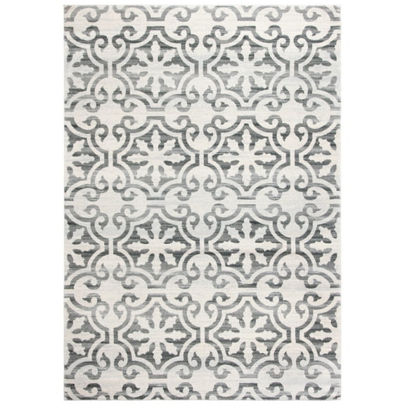 SAFAVIEH Martha Stewart Isabella Clover Area Rug, Grey/Ivory, 8' x 10'