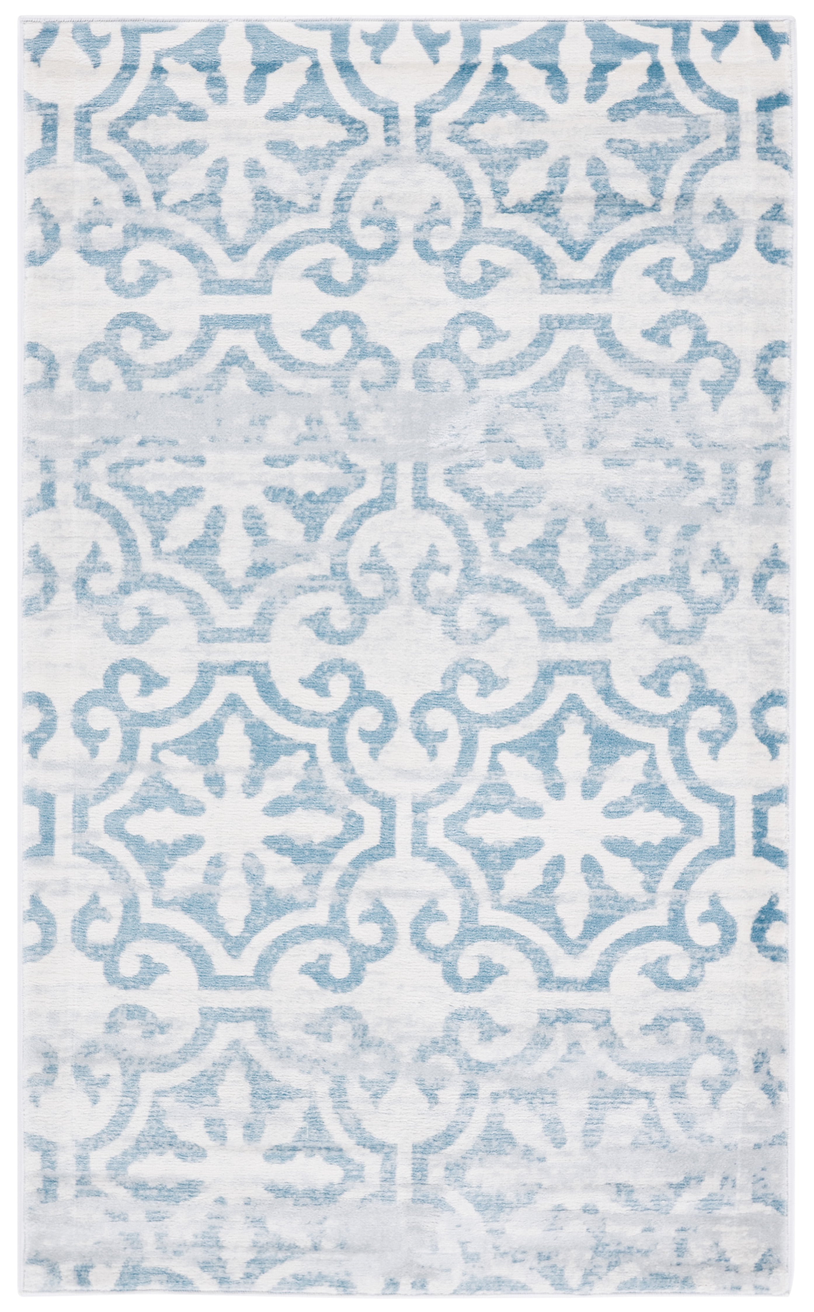 SAFAVIEH Martha Stewart Isabella Clover Area Rug, Turquoise/Ivory, 3' x 5'