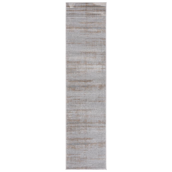 SAFAVIEH Martha Stewart Isabella Greta Striped Runner Rug, Grey/Gold, 2'2" x 9'