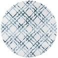thumbnail image 1 of SAFAVIEH Martha Stewart Isabella Hughie Diamond Area Rug, Ivory/Turquoise, 6'7" x 6'7" Round, 1 of 11