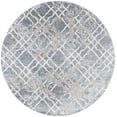 thumbnail image 1 of SAFAVIEH Martha Stewart Isabella Hughie Diamond Area Rug, Silver/Ivory, 6'7" x 6'7" Round, 1 of 11