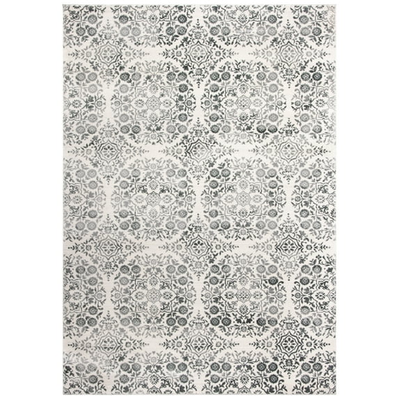 SAFAVIEH Martha Stewart Isabella Willoughby Floral Area Rug, Charcoal/Ivory, 8' x 10'