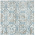thumbnail image 1 of SAFAVIEH Martha Stewart Isabella Willoughby Floral Area Rug, Denim Blue/Ivory, 6'7" x 6'7" Square, 1 of 10
