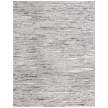 SAFAVIEH Martha Stewart Isabella Striped Area Rug, Grey/Light Grey, 8' x 10'