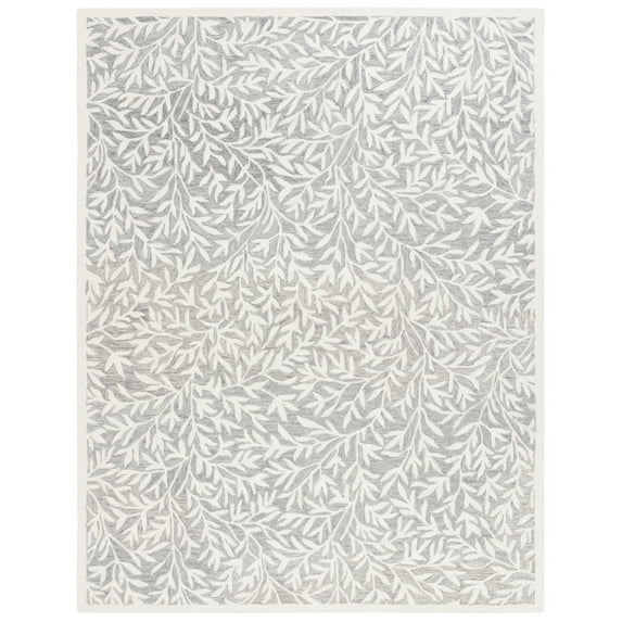 SAFAVIEH Martha Stewart Jardin Floral Area Rug, Grey/Ivory, 5' x 8'