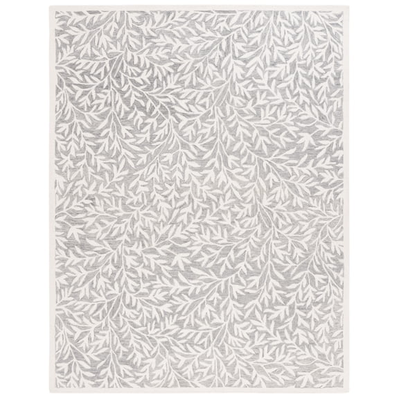 SAFAVIEH Martha Stewart Jardin Floral Area Rug, Grey/Ivory, 8' x 10'
