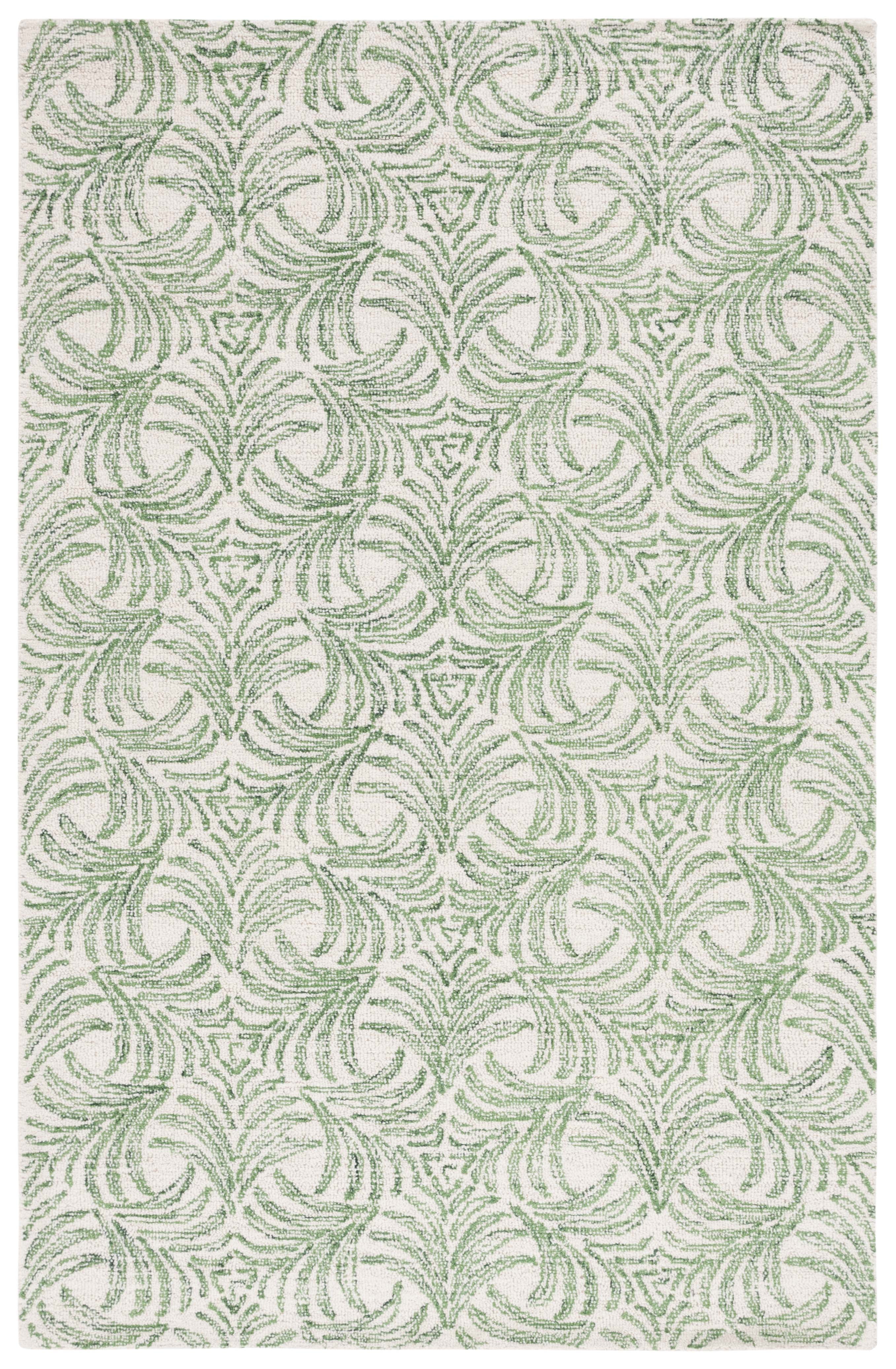 Ivory Elegance Hand-Tufted Wool & Silk Round Rug, 3' x 5'