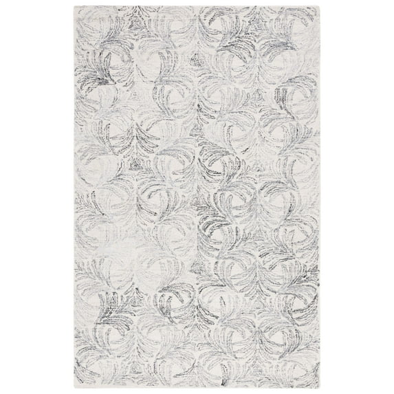 SAFAVIEH Martha Stewart Jardin Floral Area Rug, Ivory/Grey, 4' x 6'