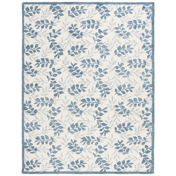 SAFAVIEH Martha Stewart Jardin Floral Area Rug, Ivory/Grey, 5' x 8'