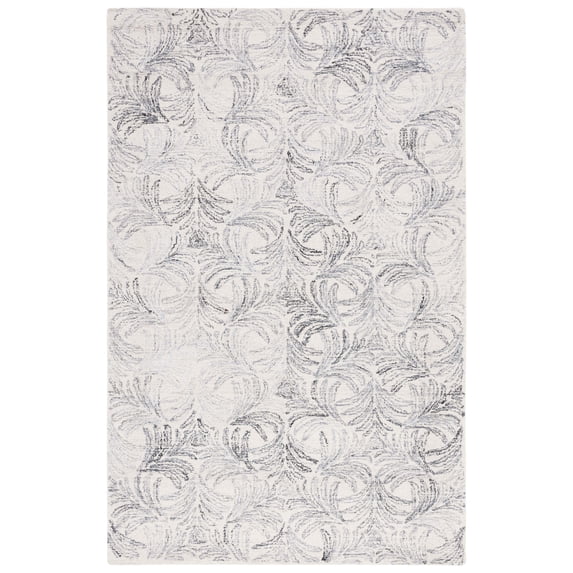 SAFAVIEH Martha Stewart Jardin Floral Area Rug, Ivory/Grey, 5' x 8'