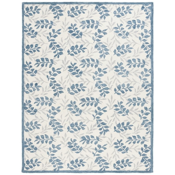 SAFAVIEH Martha Stewart Jardin Floral Area Rug, Ivory/Grey, 8' x 10'