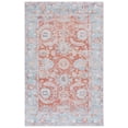 thumbnail image 1 of SAFAVIEH Martha Stewart Jazmyn Floral Machine Washable Area Rug, Turquoise/Rust, 5' x 7', 1 of 11