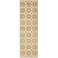 thumbnail image 1 of SAFAVIEH Martha Stewart Kader Floral Geometric Runner Rug, Taupe/Cream, 2'5" x 7'6", 1 of 5