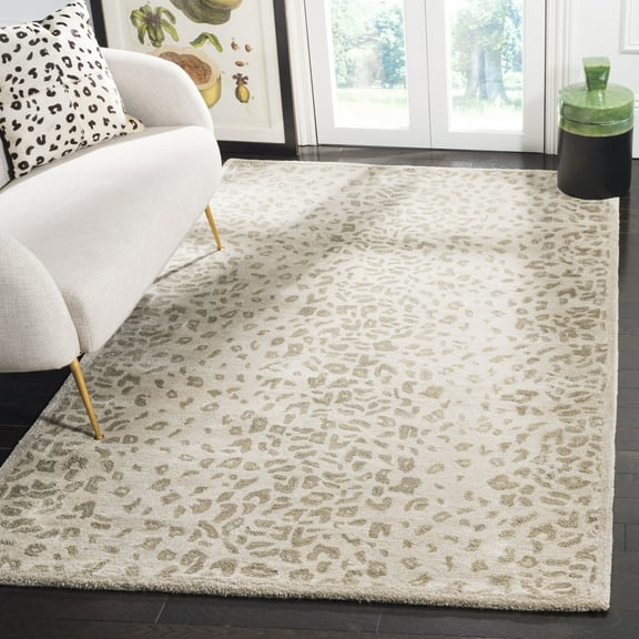 SAFAVIEH Martha Stewart Kalahari Spotted Area Rug, Sharkey Grey, 9' x 12'