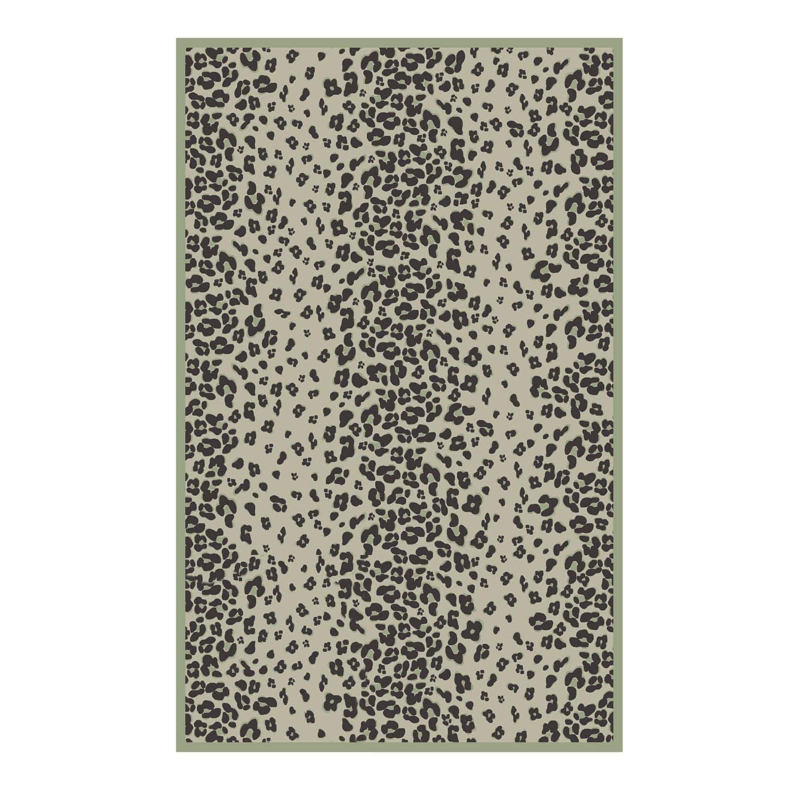 Grassland Green Wool and Viscose Hand-Tufted Runner Rug