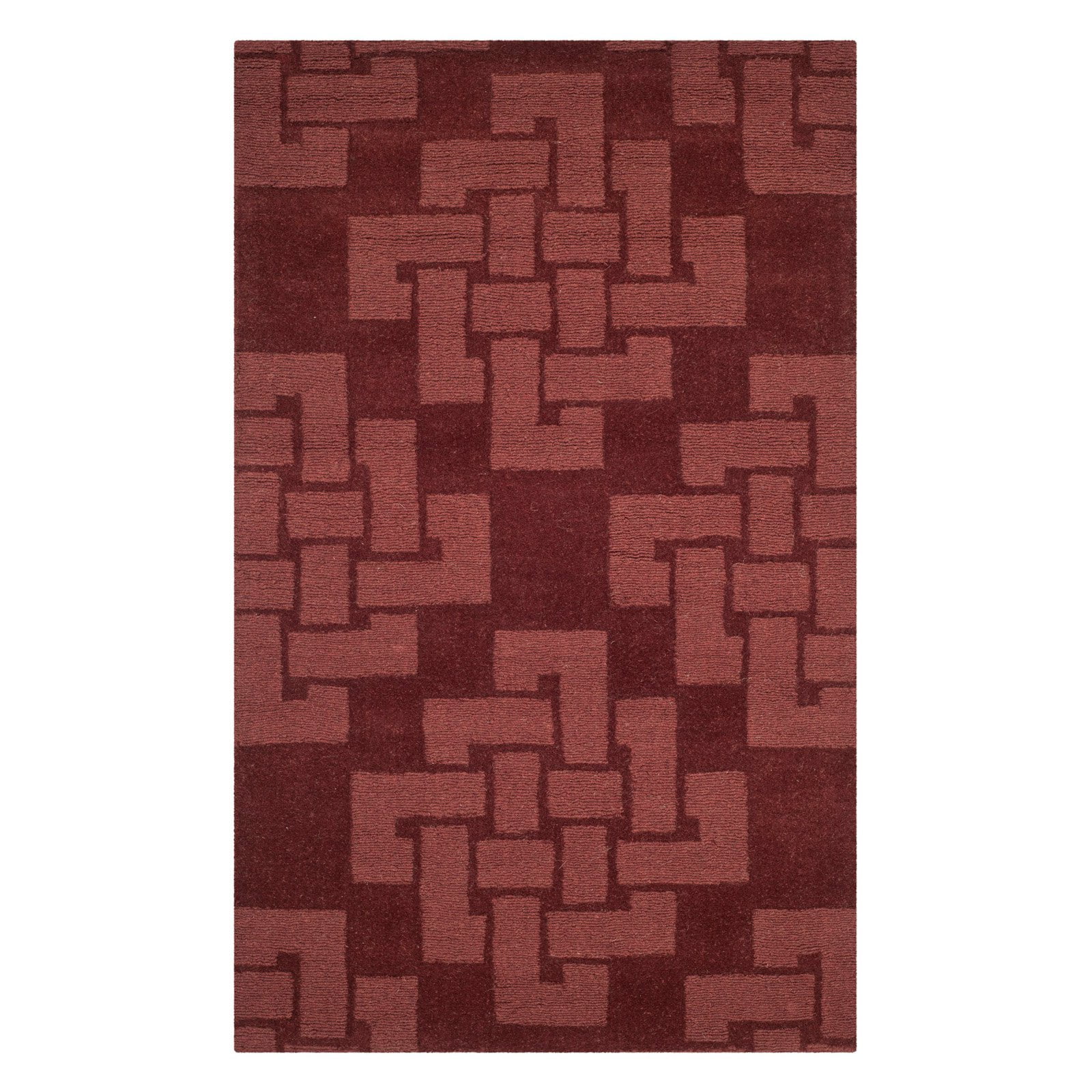 Ceiling Wax Geometric Hand-Tufted Wool Area Rug 5' x 8'