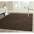 thumbnail image 1 of SAFAVIEH Martha Stewart Knot Geometric Wool Area Rug, Chocolate Truffle, 4' x 6', 1 of 8