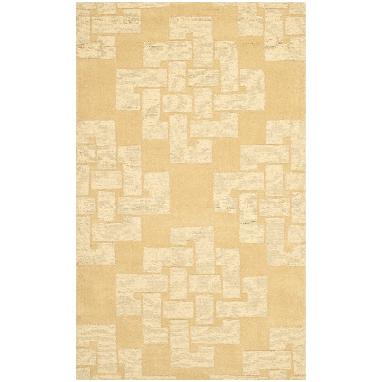Rattan Geometric Hand-Tufted Wool Area Rug, 3' x 5'