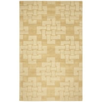 SAFAVIEH Martha Stewart Knot Geometric Wool Area Rug, Rattan, 5' x 8'