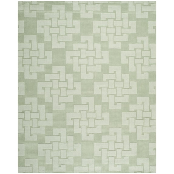 SAFAVIEH Martha Stewart Knot Geometric Wool Area Rug, Sea Anemone, 9' x 12'