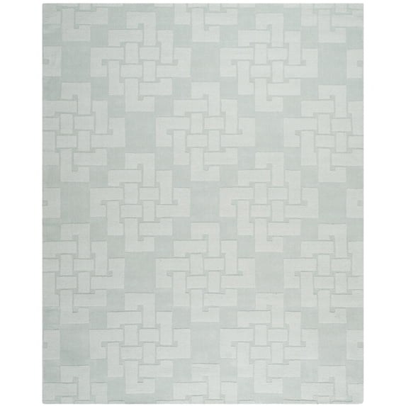 SAFAVIEH Martha Stewart Knot Geometric Wool Area Rug, Waterfall, 8' x 8' Round