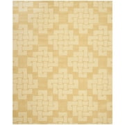 SAFAVIEH Martha Stewart Knot Geometric Wool Runner Rug, Rattan, 2'3" x 8'