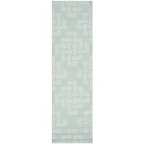 SAFAVIEH Martha Stewart Knot Geometric Wool Runner Rug, Waterfall, 2'3" x 8'
