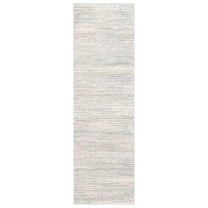 SAFAVIEH Martha Stewart Lagoon Striped Runner Rug, Grey/Blue, 2'2" x 7'