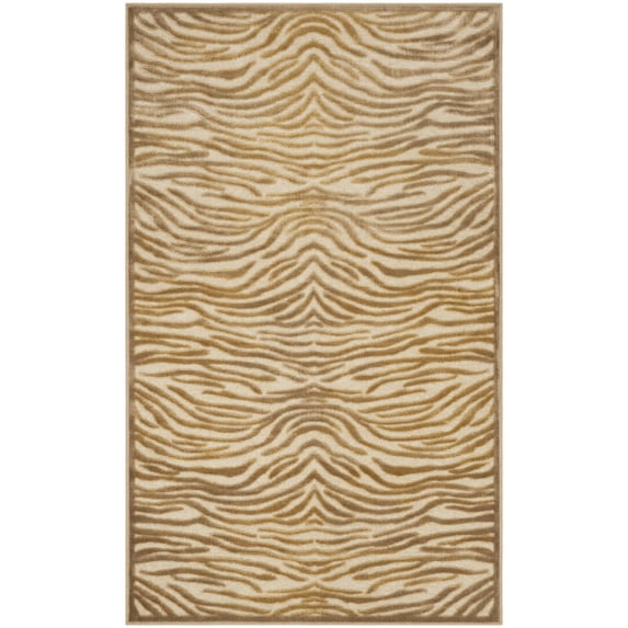 SAFAVIEH Martha Stewart Lisa Animal Area Rug, Taupe/Cream, 3'3" x 5'3"