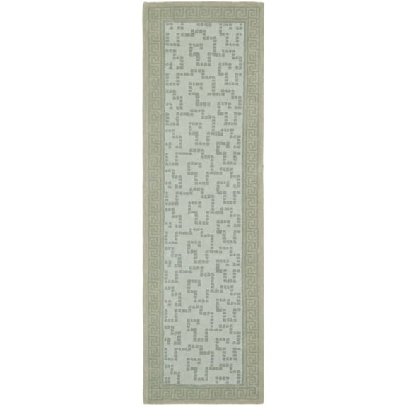 SAFAVIEH Martha Stewart Living Byzantium Sealing Wax Wool Runner Rug, Rainwater, 2'3" x 8'