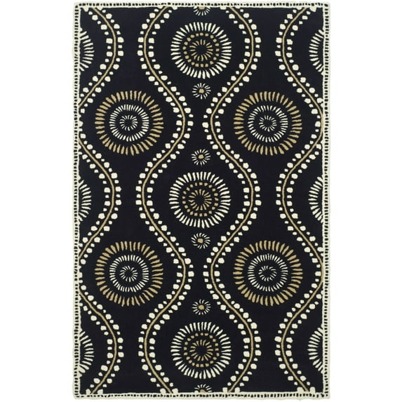 SAFAVIEH Martha Stewart Living Ogee Dot Spring Melt Wool Area Rug, Francesca, 9' x 12'